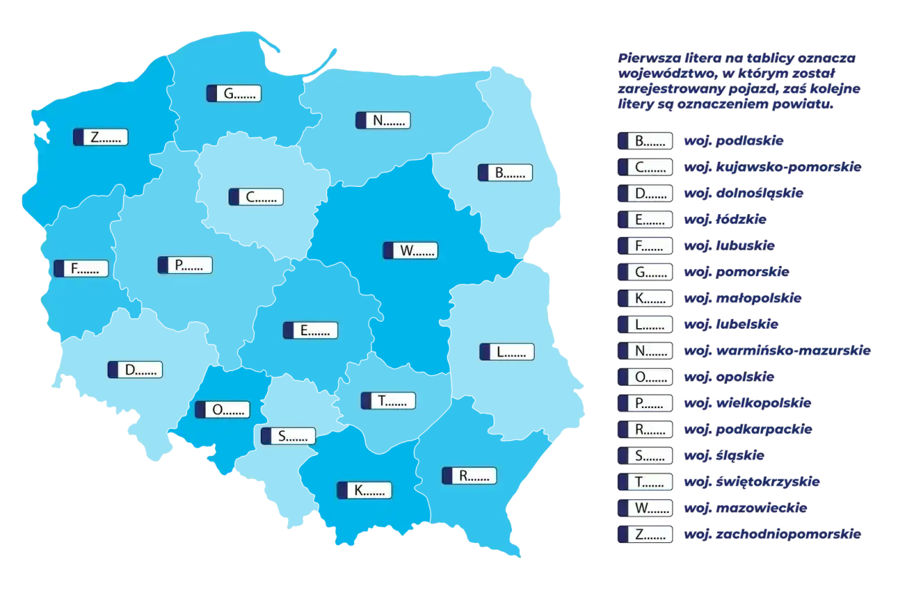 Jak czytać tablice rejestracyjne i rozpoznać województwo?